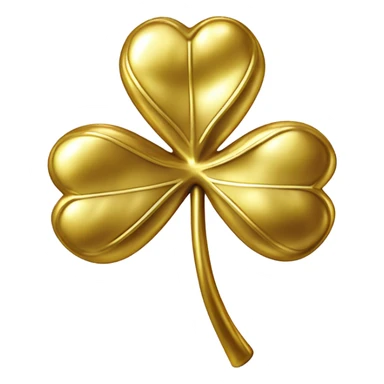 3D Four Leaf Golden Clover sticker