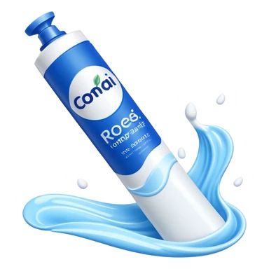 realistic modern toothpaste tube with twist or flip cap, slightly squeezed with ripple in body, white or soft color with blue or green accent, no branding, optional swirl of toothpaste at opening, no toothbrush, hand, or sink, no faces, clean 3D, soft lighting, transparent background, emoji scale sticker
