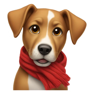 dog with a red scarf sticker