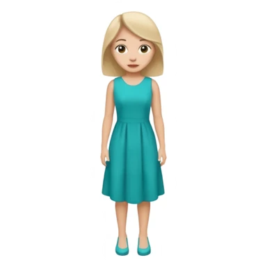 👗🧍‍♀️ merge this emojis the dress should be teal on a girl full sticker