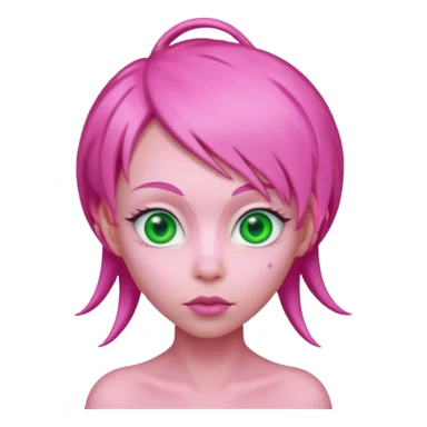 pink haired alien sticker