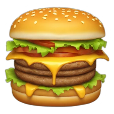 Burger triple steak sticker