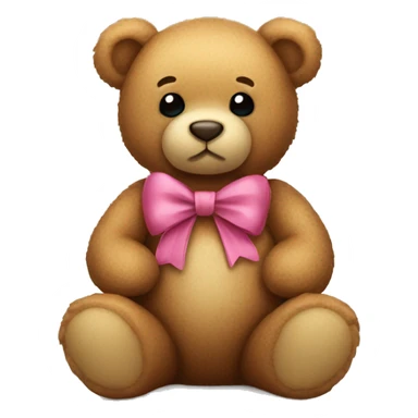 Teddy bear with a bow sticker