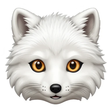 arctic fox face sticker