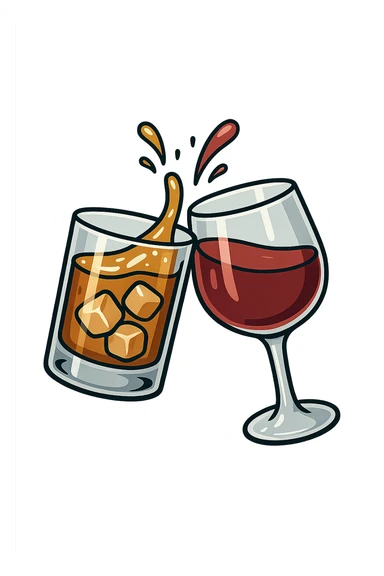 2 drink che fanno brindisi sticker