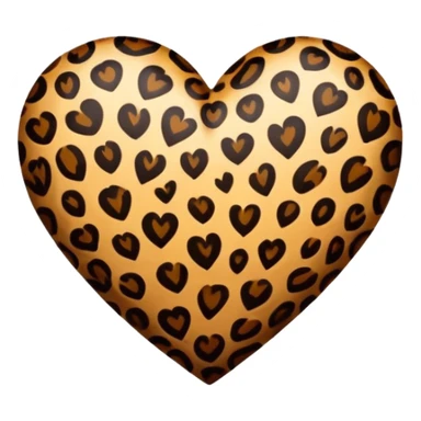 Leopard hjerte  sticker