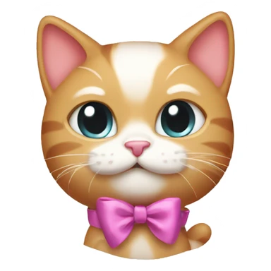 kitty with a bow sticker
