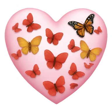 Heart with butterflies  sticker