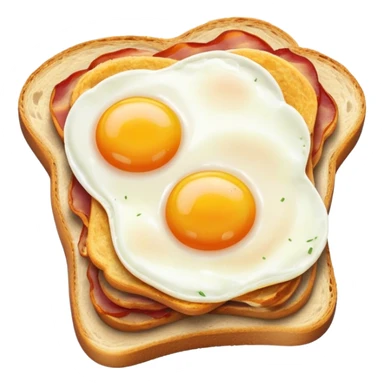 Egg and bacon toast sticker