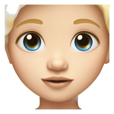 Baby with blonde hair blue eyes and light skin sticker