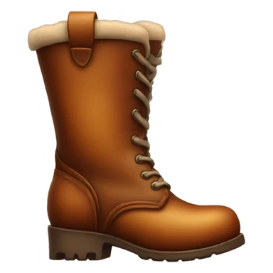 old leather boot like heart  sticker