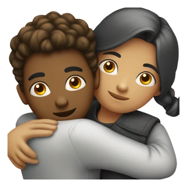 Girl hugging her boyfriend  sticker