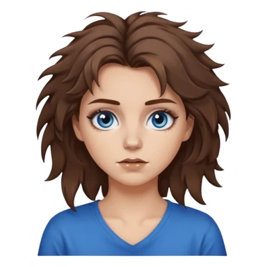 white gurl with brown hair and blue eyes look a mess  sticker