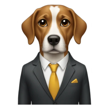 dog in a suit sticker