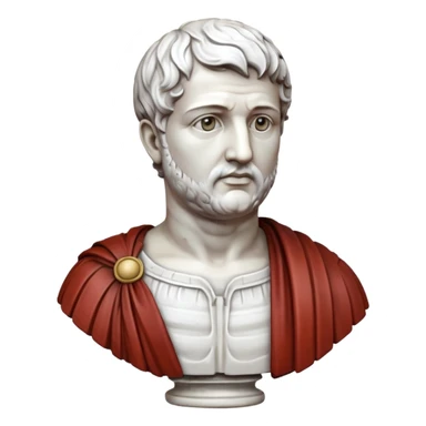 white classical roman bust sticker