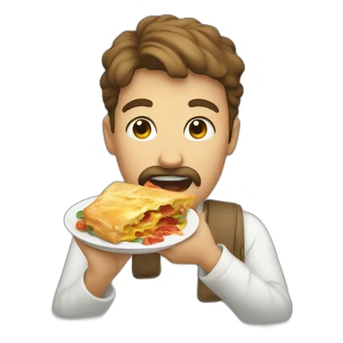 Hungry person in italy sticker