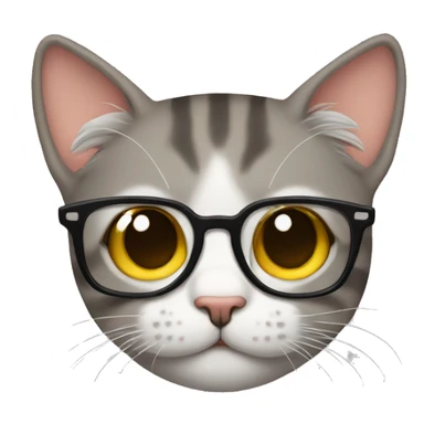 Gato con lentes sticker