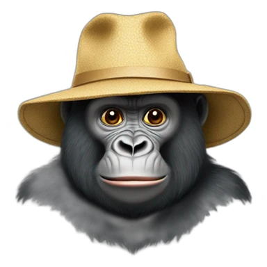 gorrila with hat sticker