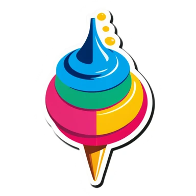 Spinning top sticker