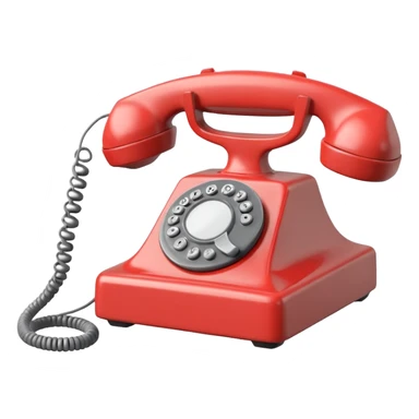 Minimalist emoji-style sticker of an old phone receiver with no signal waves, cracked and floating. Desaturated tones.
 sticker