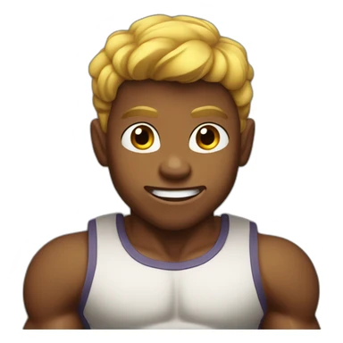 Very muscular kid sticker