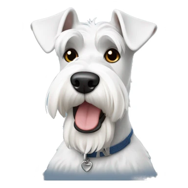 White Zwergschnauzer sticker