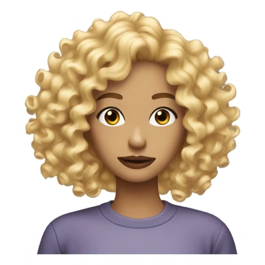 blonde curly hair doing 🤦‍♀️ sticker