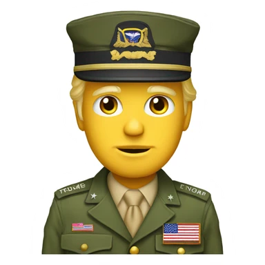 Trump in us military clothing  sticker