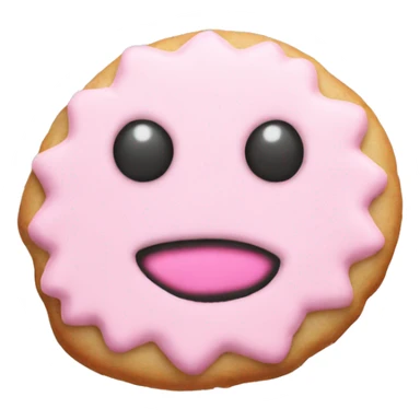 Pastel pink Christmas cookie sticker