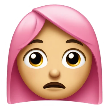 Pink tears crying emoji sticker