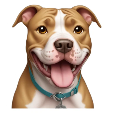 Happy pitbull sticker