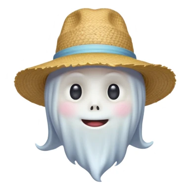 cute ghost farmer portrait, head and shoulders only, straw hat, round friendly face, soft pastel glow, harmless spirit vibe, 3D cartoon, mobile game icon style, clean background, no text, no watermark
 
 sticker