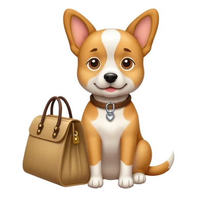 Dog with a bag sticker