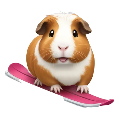 Guinea Pig skiing sticker