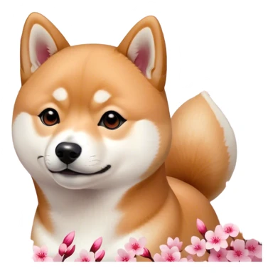 Japan sakura shiba inu sticker