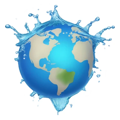 globe water splash sticker