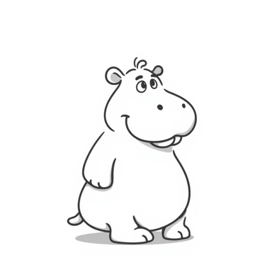 hippo sticker