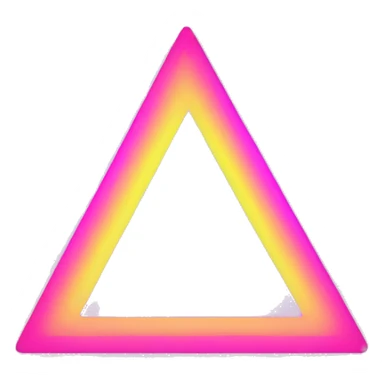 Triangle careful neon color sticker