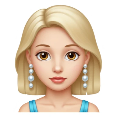 The girl wearing pearl earrings sticker