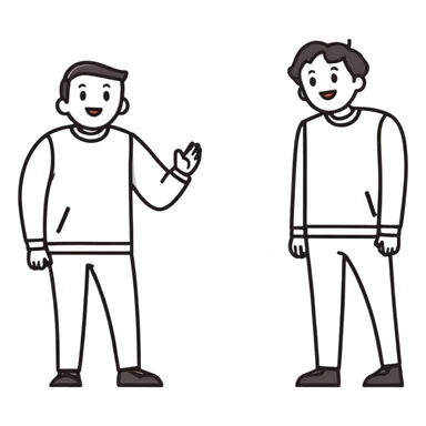 Wearing same outfit, one of you loving it, the other clearly annoyed. sticker