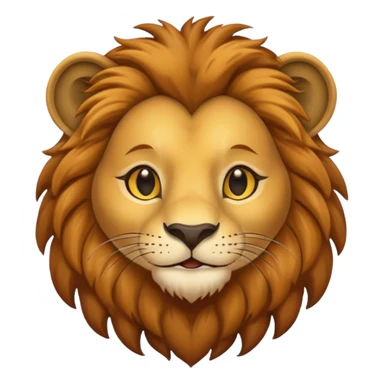 Smiling lion sticker