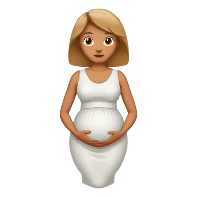  tan woman with inflated belly sticker