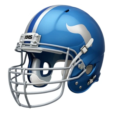 College football player helmet in blue color sticker