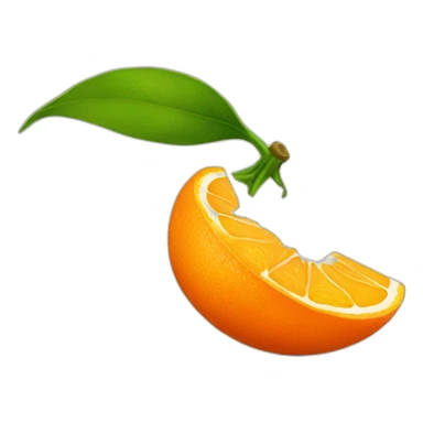 tangerine smiling sticker
