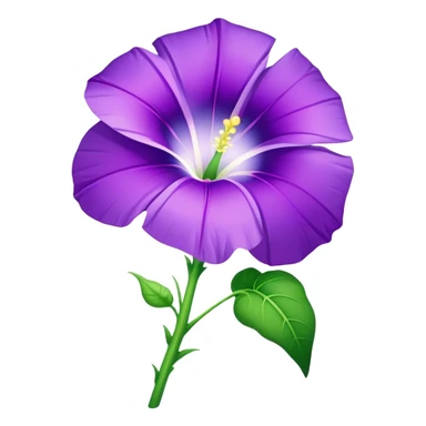 single purpl Morning Glorysuper, stem sticker