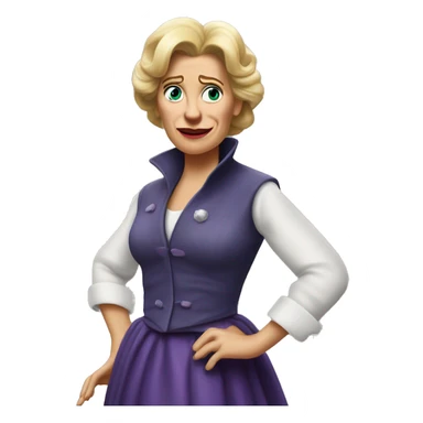 Ursula von der Leyenl very photorealistic shrugs sticker