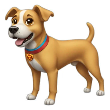 a super hero dog sticker
