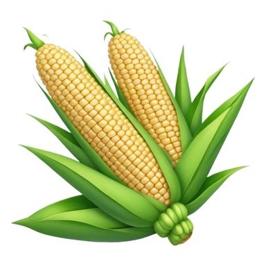 green closed corn cob  sticker