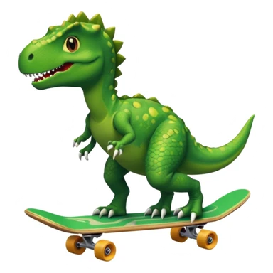 Dinosaur on a skateboard sticker