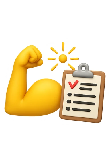 emoji 3d stile iphone che rappresenta lo stimolo che un piano di allenamento da al muscolo 3d sticker